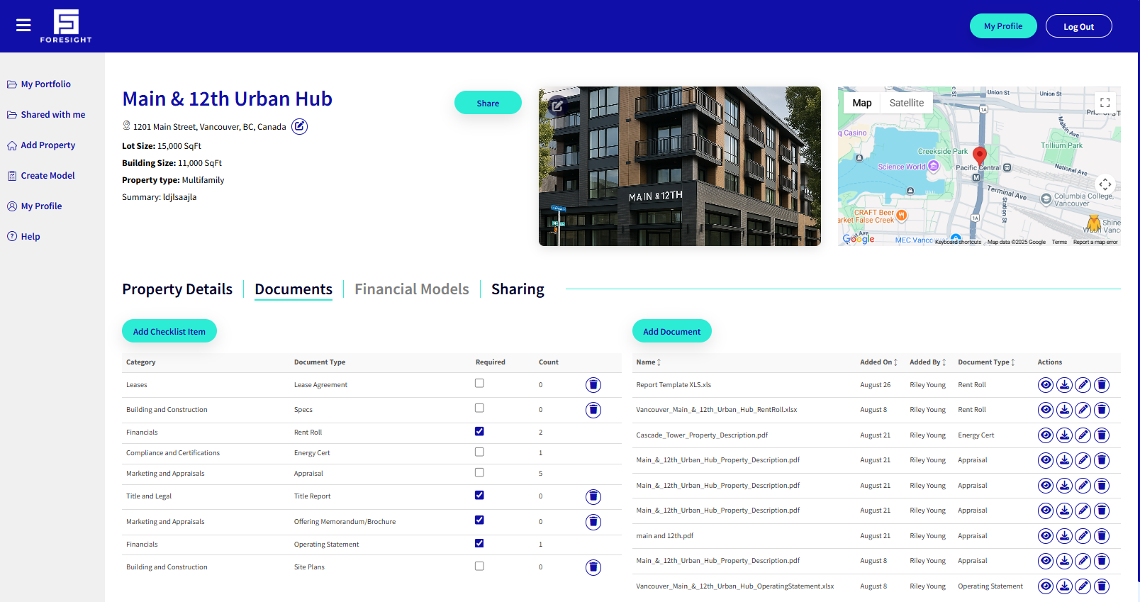 Smart data room interface with folder-level permissions and document tracking